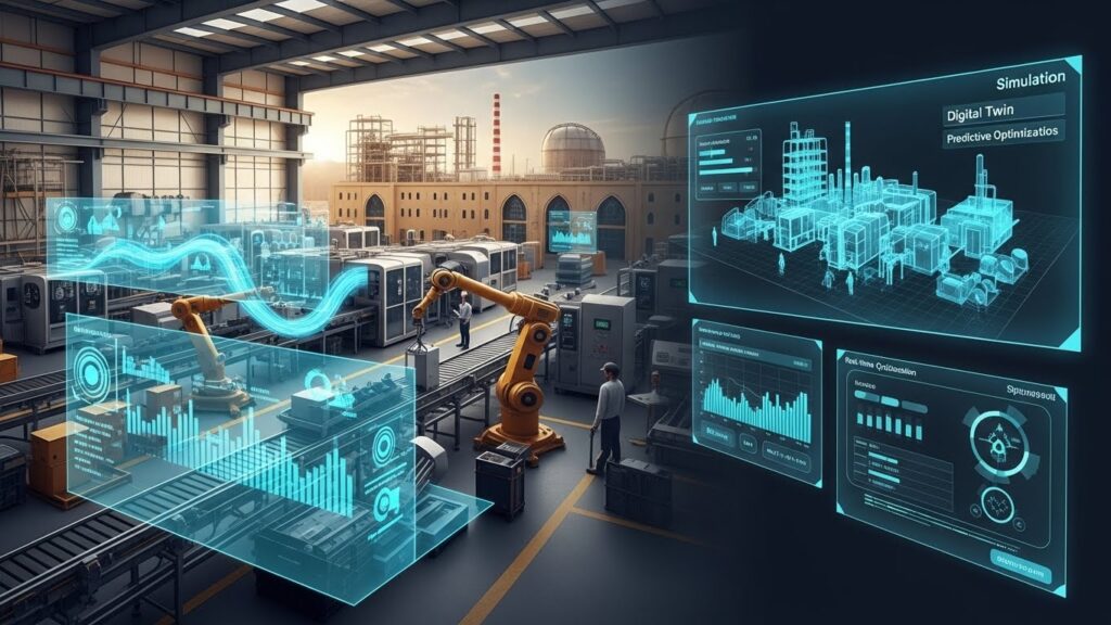 كيف يدعم التوأم الرقمي المحاكاة واختبار سيناريوهات التشغيل (What-If)؟