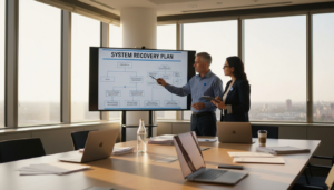 CIO and CTO review system recovery chart