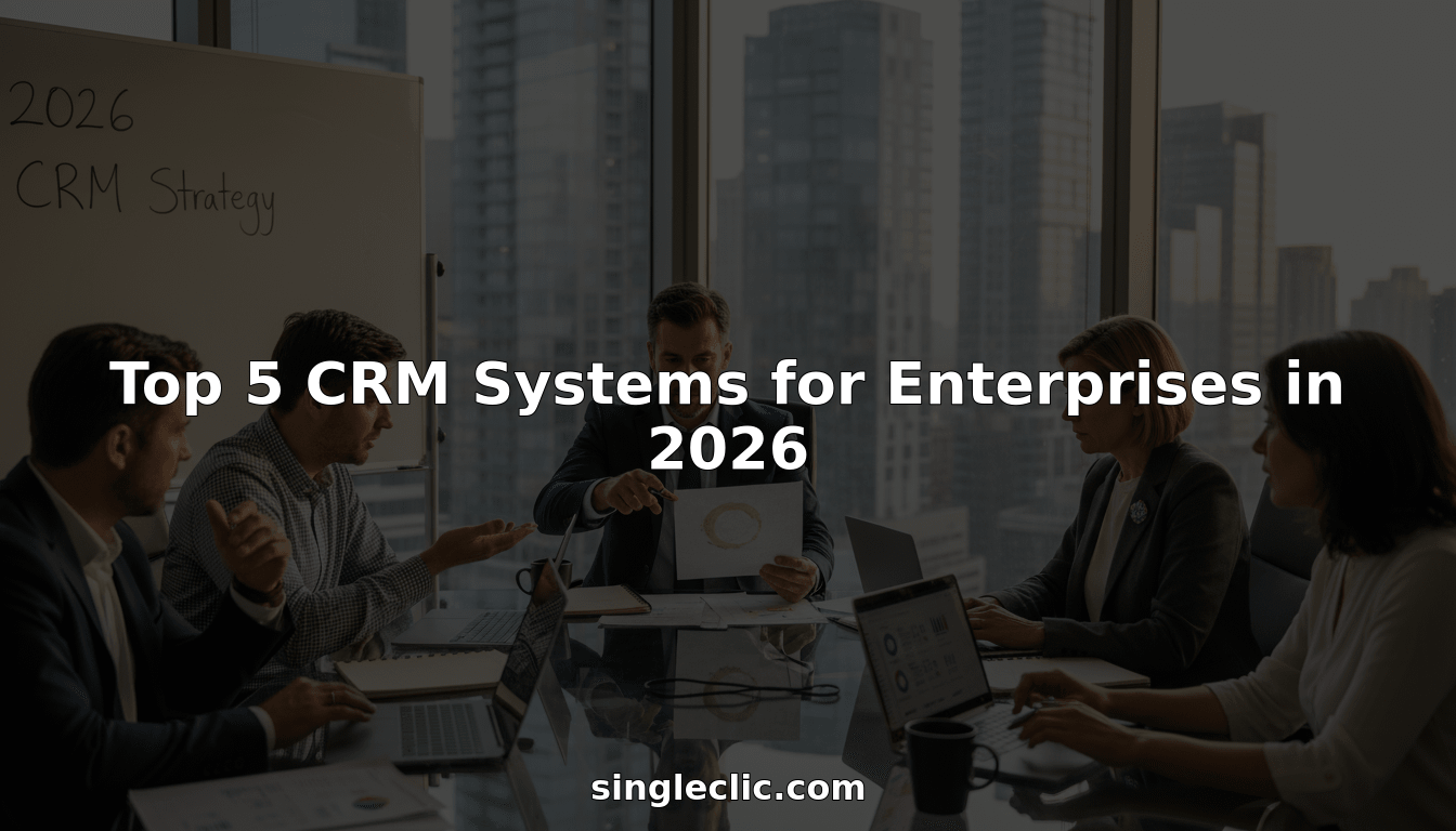 Team collaborating on CRM strategy in office