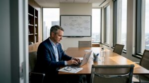 C-level leader working on digital strategy