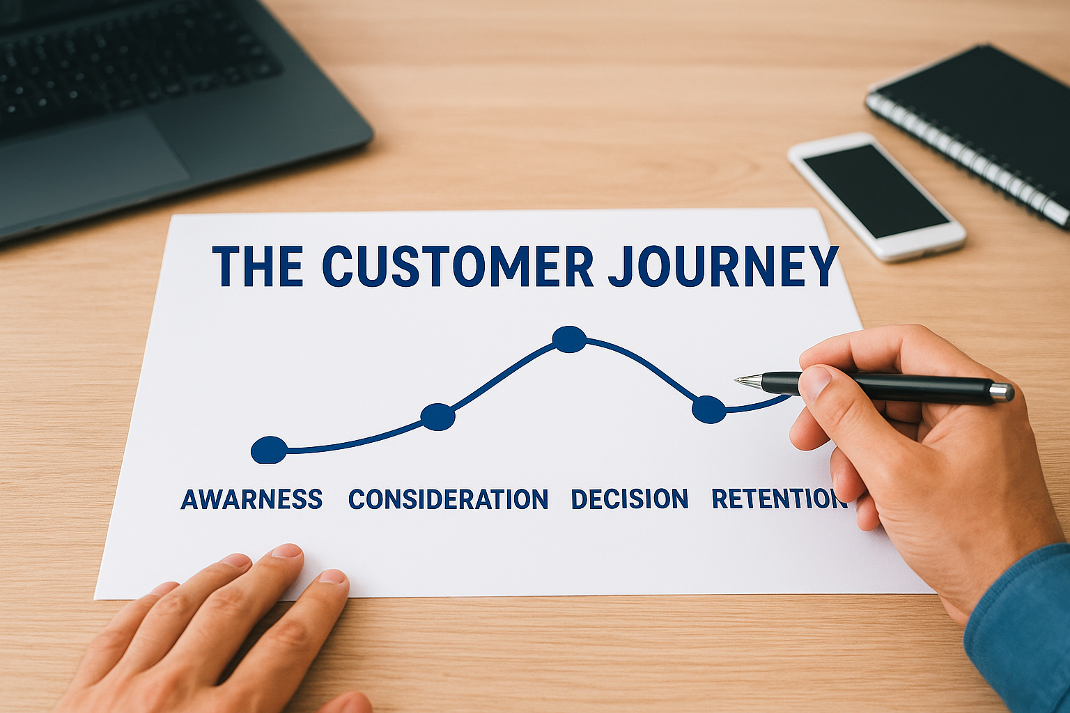 الدليل الكامل لمراحل رحلة العميل: شرح وأمثلة وخريطة