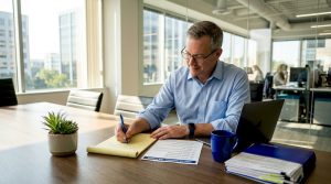 Leader planning CRM project objectives