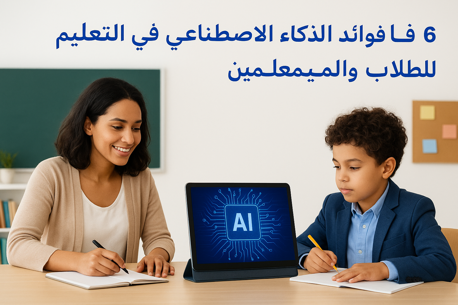 6 فوائد الذكاء الاصطناعي في التعليم للطلاب والمعلمين عمليًا