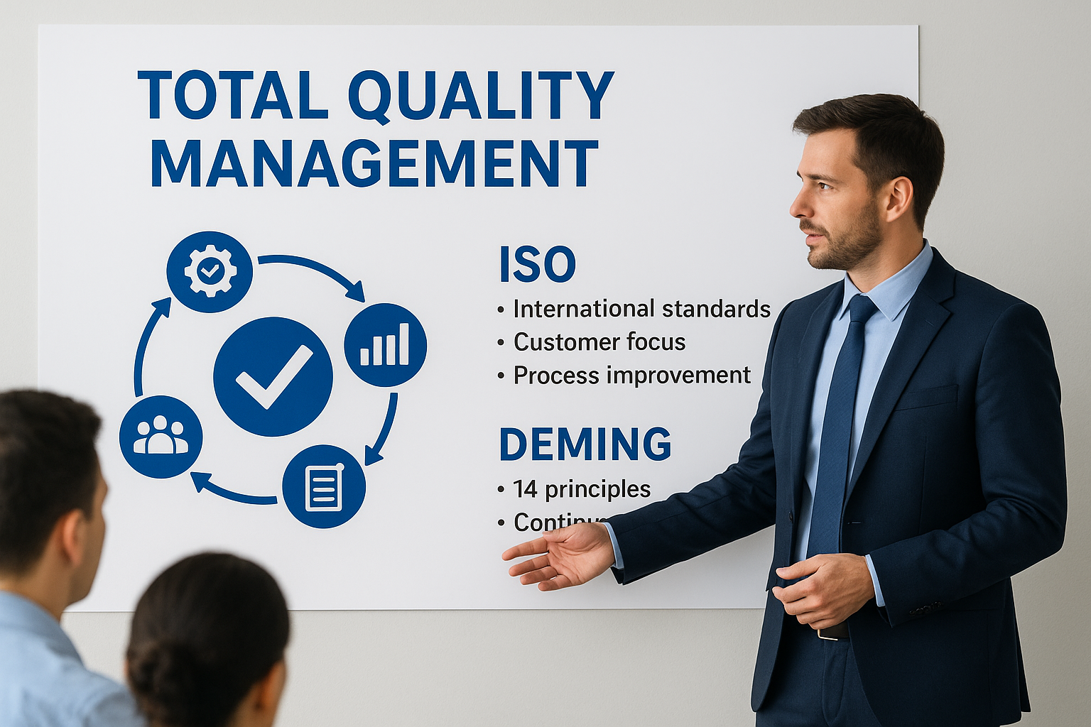 مبادئ إدارة الجودة الشاملة: شرح شامل وأهم نماذج ISO وديمنغ