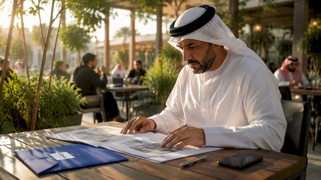 Male business leader reviewing change enablement plans