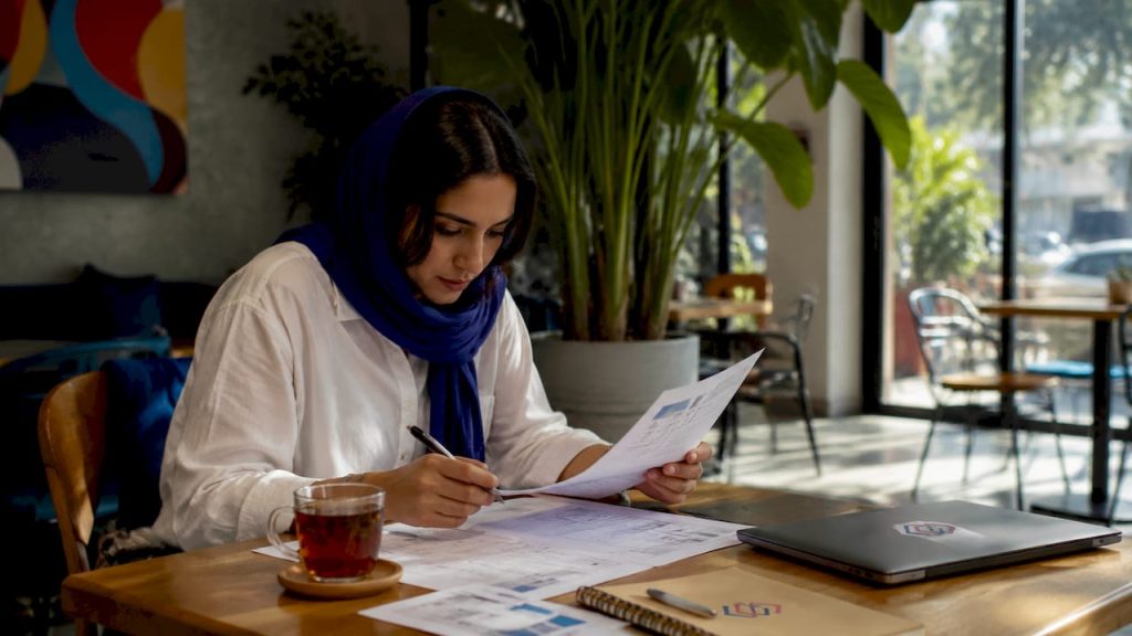 Female developer reviewing enterprise Power Apps workflows