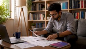 IT professional reviewing LLM RAG diagrams