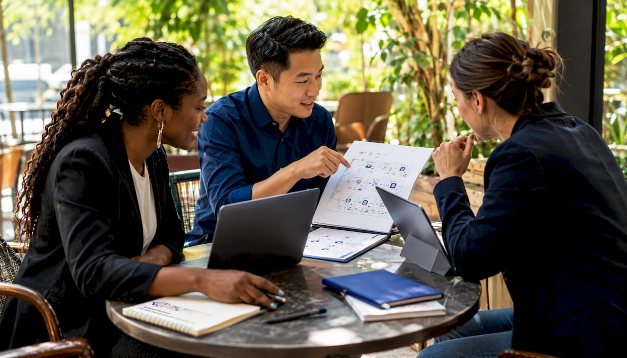 Team discussing enterprise LLM RAG types