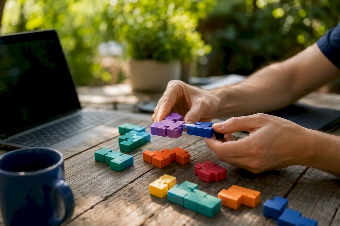 Hands linking modular software blocks