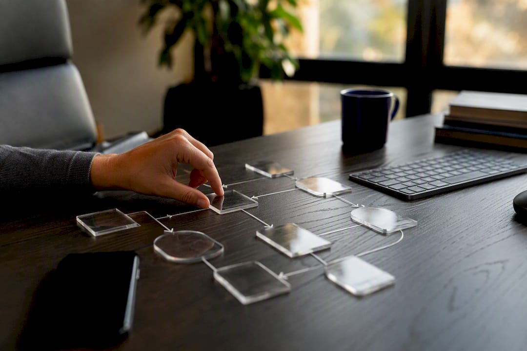 Hand adjusting a physical business workflow model