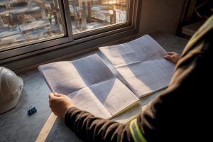 Revision-controlled construction drawings in site office