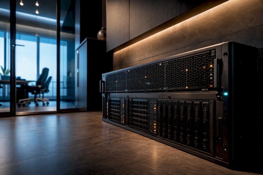 On-premise enterprise AI infrastructure room