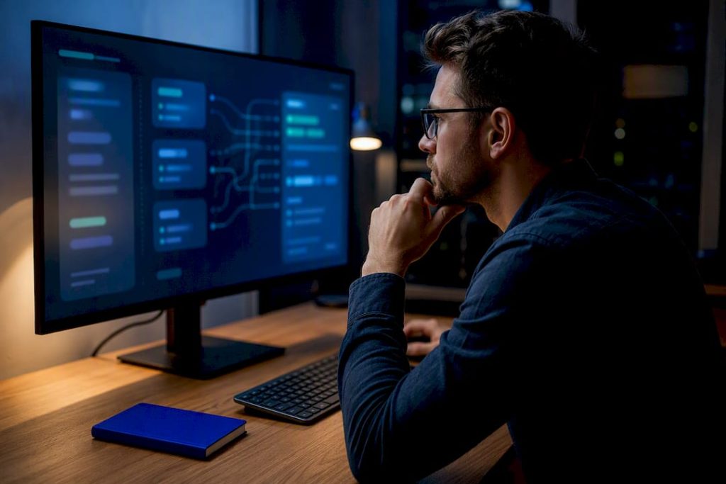 Engineer tracing an enterprise API request
