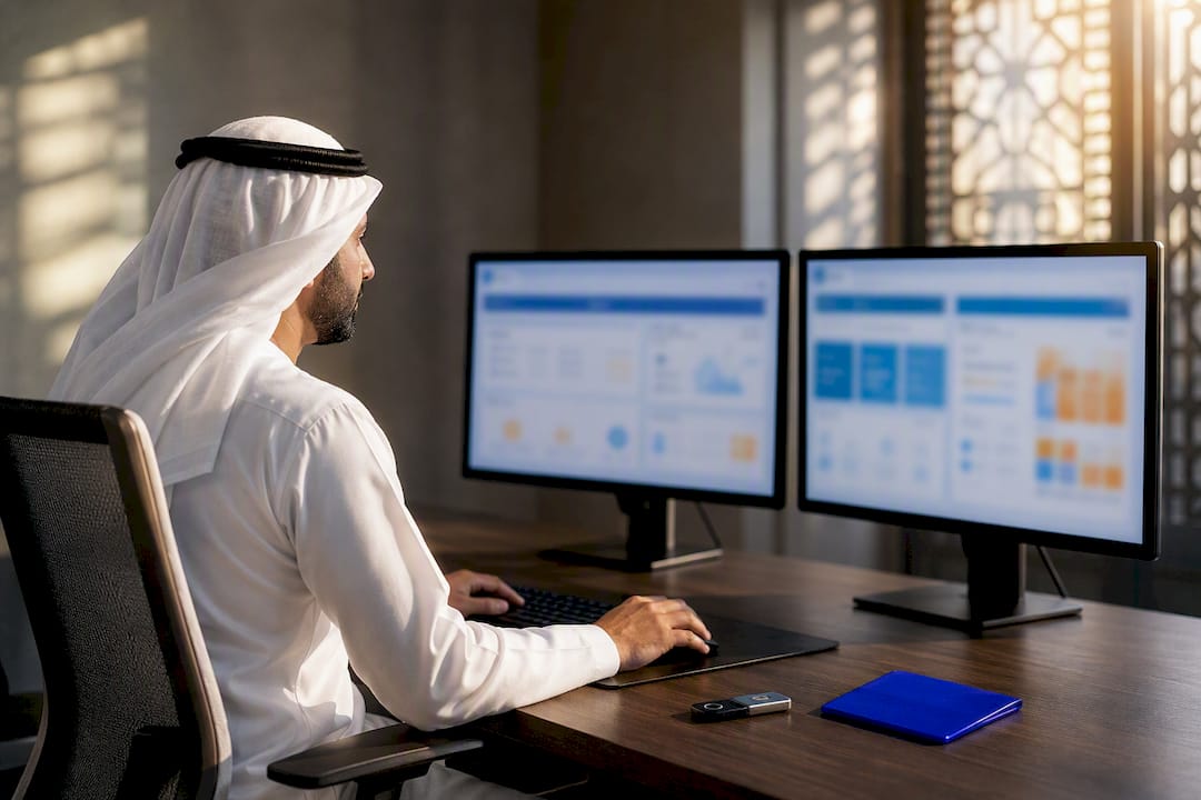 Finance lead reviewing electronic invoice exchange