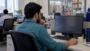 Analyst reviewing Dynamics 365 process events