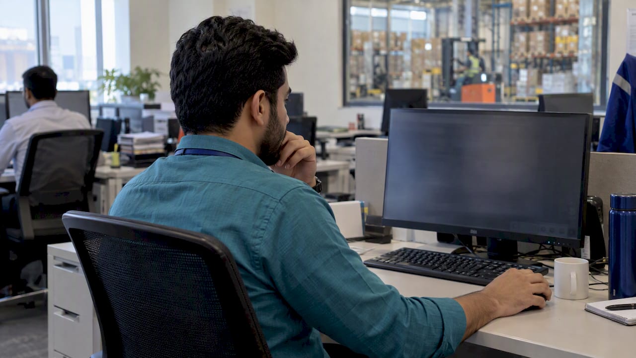 Analyst reviewing Dynamics 365 process events