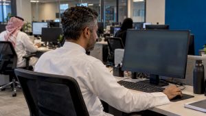 Engineer updating a live workflow